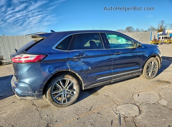 2FMPK3K98KBB21460 2019 FORD EDGE Blue Tył prawy