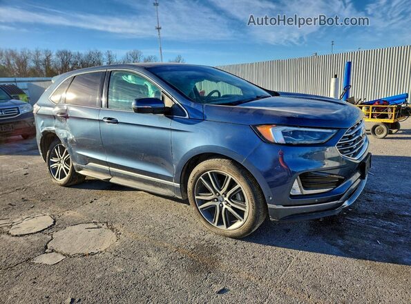 2FMPK3K98KBB21460 2019 FORD EDGE Blue Przód prawy