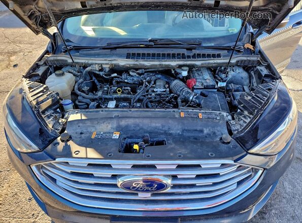 2FMPK3K98KBB21460 2019 FORD EDGE Blue Widok komory silnika