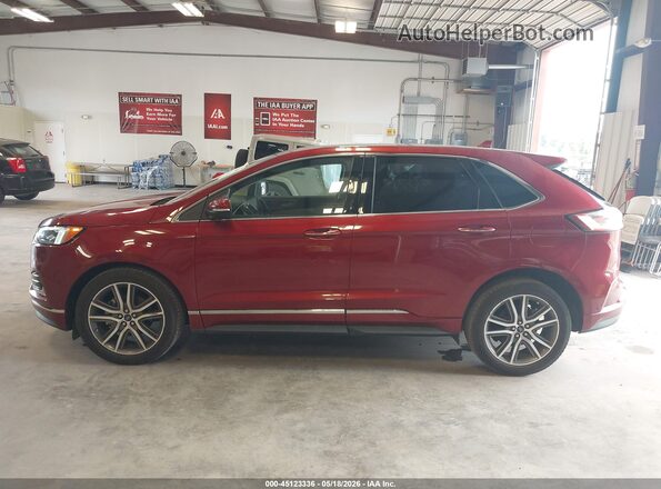 2FMPK3K98KBB52174 2019 FORD EDGE Burgundy სალონის 360-გრადუსიანი ხედი