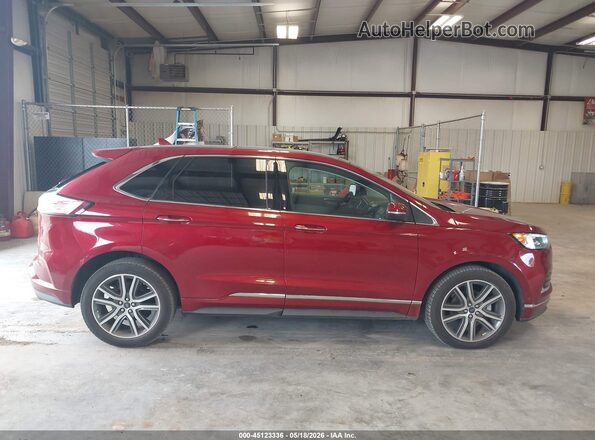 2FMPK3K98KBB52174 2019 FORD EDGE Burgundy უკანა სალონის ხედი