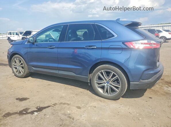 2FMPK3K98KBC16343 2019 FORD EDGE Blue Задня ліва чверть