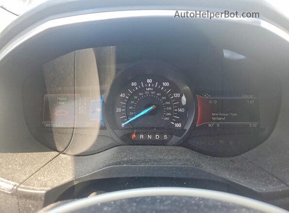 2FMPK3K98KBC16343 2019 FORD EDGE Blue Вид щитка приладів