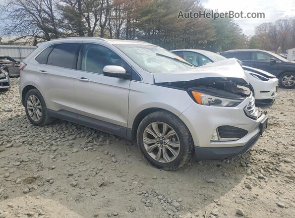 2FMPK3K98KBC37368 2019 FORD EDGE Серебряный Передняя правая четверть