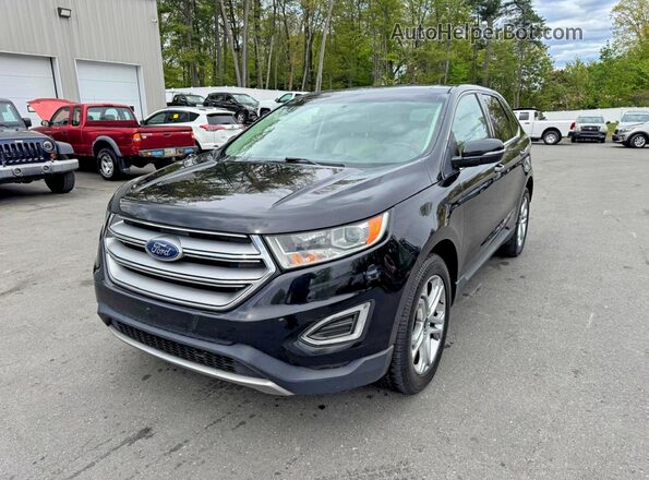 2FMPK3K99JBB41327 2018 FORD EDGE Черный Передняя левая четверть