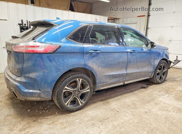 2FMPK4AP0KBC13460 2019 FORD EDGE Blue Trasero derecho