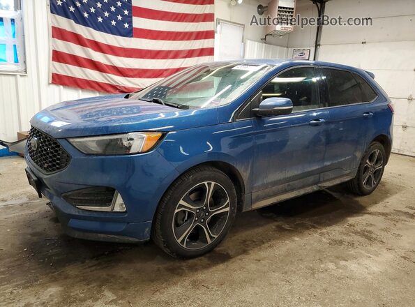 2FMPK4AP0KBC13460 2019 FORD EDGE Blue Vista tres cuartos delantera izquierda