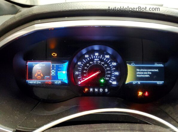 2FMPK4AP0KBC13460 2019 FORD EDGE Blue Vista del cuadro de instrumentos