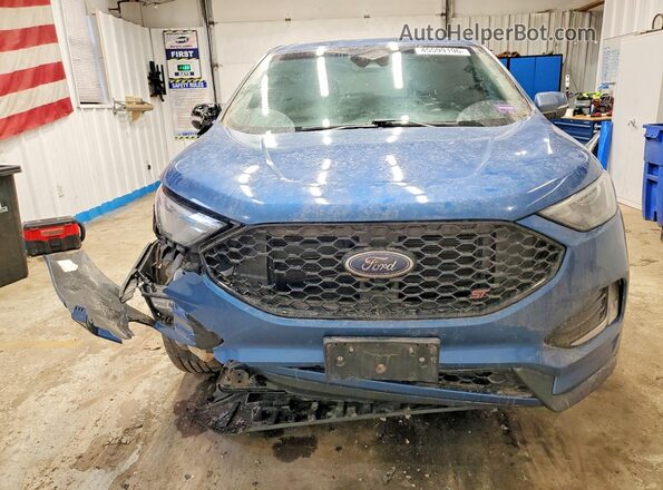 2FMPK4AP0KBC13460 2019 FORD EDGE Blue Vista frontal