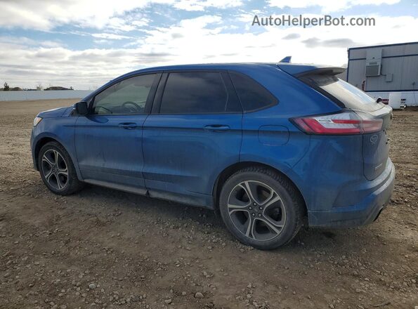 2FMPK4AP2KBB86844 2019 FORD EDGE Blue უკანა მარცხენა