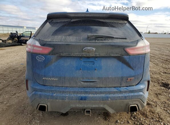 2FMPK4AP2KBB86844 2019 FORD EDGE Blue უკანა ხედი
