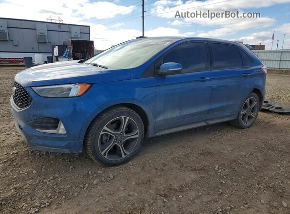 2FMPK4AP2KBB86844 2019 FORD EDGE Blue წინა მარცხენა ხედი სამი მეოთხედიდან