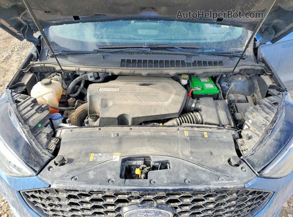2FMPK4AP2KBB86844 2019 FORD EDGE Blue ძრავის განყოფილების ხედი