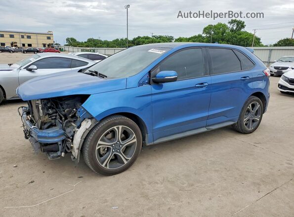 2FMPK4AP2KBC00953 2019 FORD EDGE Blue Передня ліва чверть