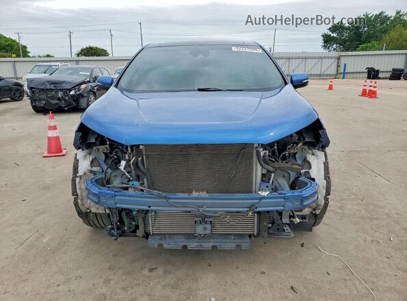2FMPK4AP2KBC00953 2019 FORD EDGE Blue Вид спереду