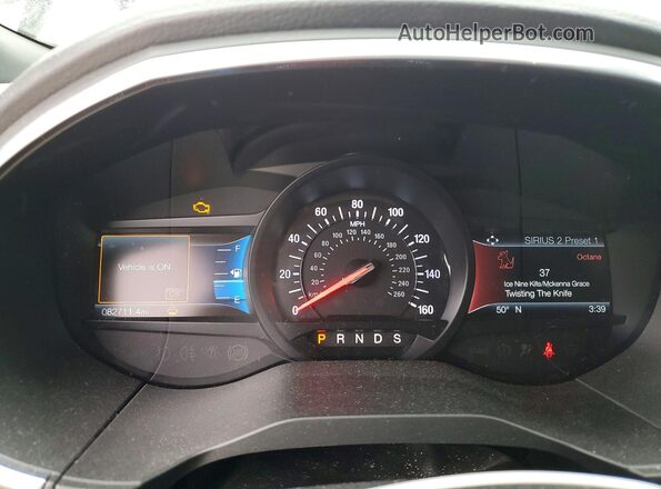 2FMPK4AP2KBC00953 2019 FORD EDGE Blue Вид щитка приладів