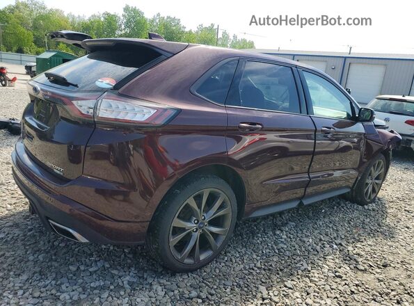 2FMPK4AP3HBC46834 2017 FORD EDGE Burgundy Rear right