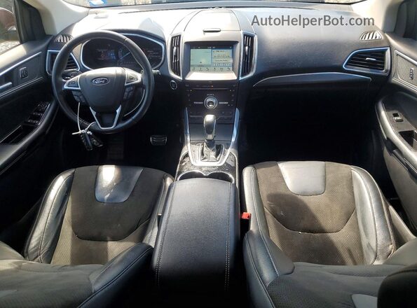 2FMPK4AP3HBC46834 2017 FORD EDGE Burgundy Dashboard view
