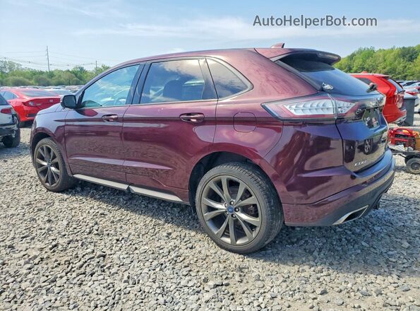 2FMPK4AP3HBC46834 2017 FORD EDGE Burgundy Rear left