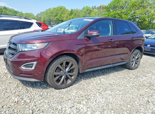 2FMPK4AP3HBC46834 2017 FORD EDGE Burgundy Front left