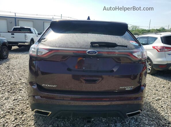 2FMPK4AP3HBC46834 2017 FORD EDGE Burgundy Rear view