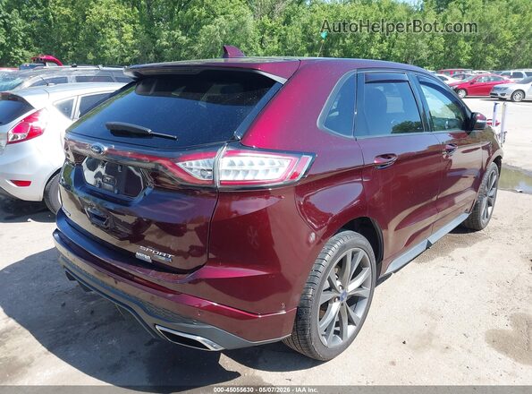 2FMPK4AP4JBC44208 2018 FORD EDGE Burgundy Հետևի աջ
