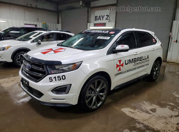 2FMPK4AP6GBB66670 2016 FORD EDGE Белый Передняя левая четверть