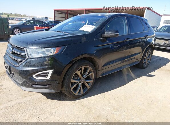 2FMPK4AP6HBB79548 2017 FORD EDGE Черный Передняя левая четверть