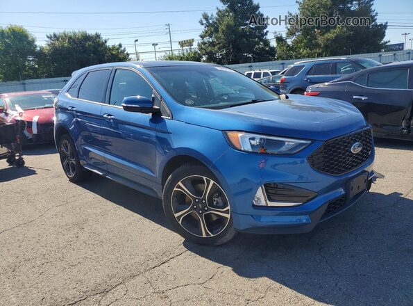 2FMPK4AP6LBA76204 2020 FORD EDGE Blue Front right