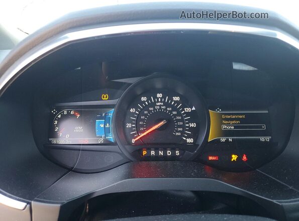 2FMPK4AP6LBA76204 2020 FORD EDGE Blue Instrument cluster view