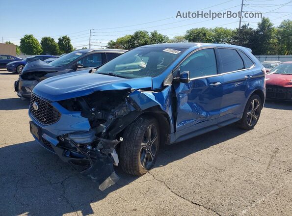 2FMPK4AP6LBA76204 2020 FORD EDGE Blue Front left
