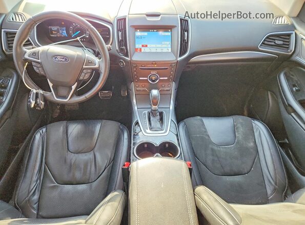 2FMPK4AP7GBB61588 2016 FORD EDGE Black Widok deski rozdzielczej