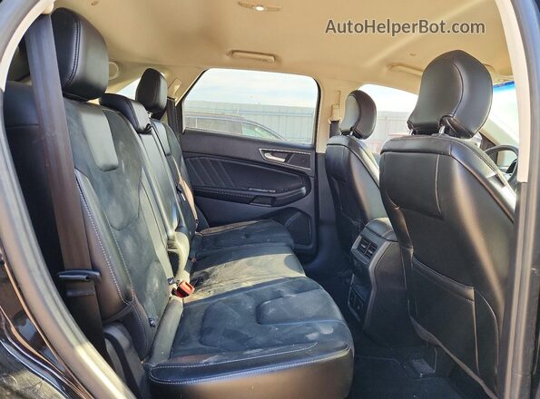 2FMPK4AP7GBB61588 2016 FORD EDGE Black Widok tylnych siedzeń