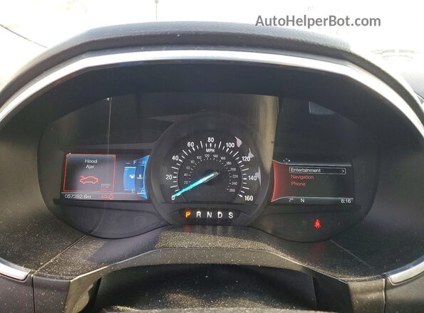 2FMPK4AP8HBC56324 2017 FORD EDGE Серебряный Вид щитка приборов