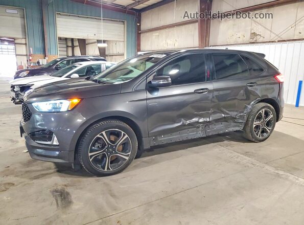2FMPK4AP8KBC16736 2019 FORD EDGE Gray Առջևի ձախ երեք քառորդ տեսարան