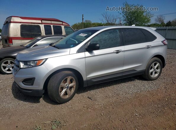 2FMPK4G91GBC25262 2016 FORD EDGE Silver Vista tres cuartos delantera izquierda
