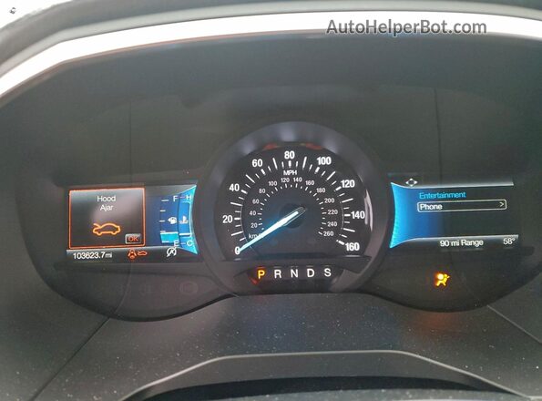 2FMPK4G91MBA24232 2021 FORD EDGE Black Widok zestawu wskaźników