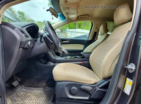 2FMPK4G92JBC56365 2018 FORD EDGE Gray Widok wnętrza z przodu