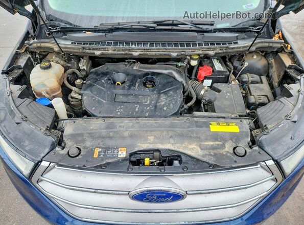 2FMPK4G94HBC44678 2017 FORD EDGE Blue Widok komory silnika