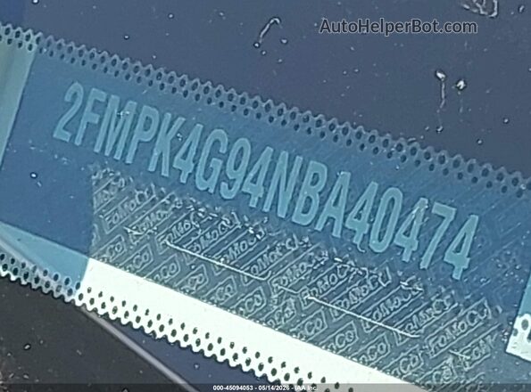2FMPK4G94NBA40474 2022 FORD EDGE Белый Вид подкапотного пространства