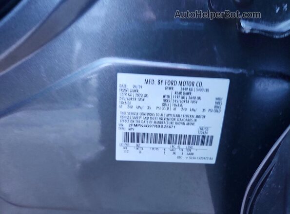 2FMPK4G97RBB25671 2024 FORD EDGE Серый Вид подкапотного пространства