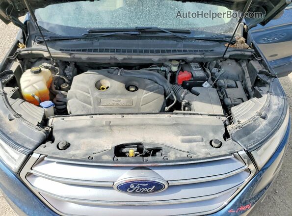 2FMPK4G9XJBC28930 2018 FORD EDGE Blue Widok komory silnika
