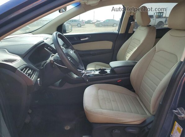2FMPK4G9XJBC28930 2018 FORD EDGE Blue Widok wnętrza z przodu