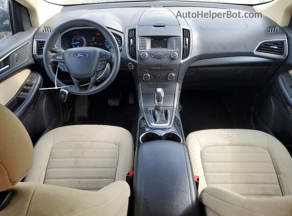 2FMPK4G9XJBC28930 2018 FORD EDGE Blue Widok deski rozdzielczej