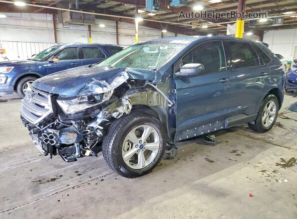 2FMPK4G9XJBC60440 2018 FORD EDGE Blue Vista tres cuartos delantera izquierda
