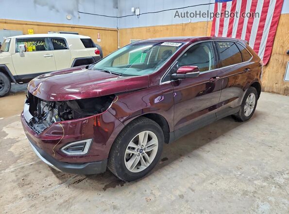 2FMPK4J85JBB12812 2018 FORD EDGE Бордовый Передняя левая четверть
