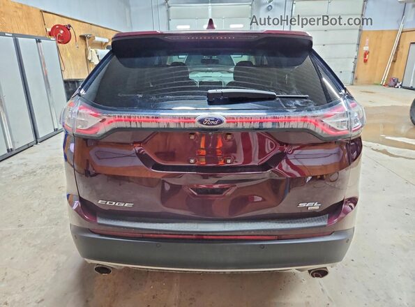2FMPK4J85JBB12812 2018 FORD EDGE Бордовый Вид сзади