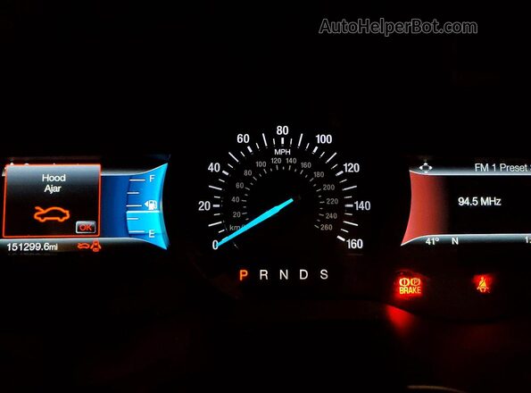 2FMPK4J86HBC08121 2017 FORD EDGE Темно-бордовый Вид щитка приборов