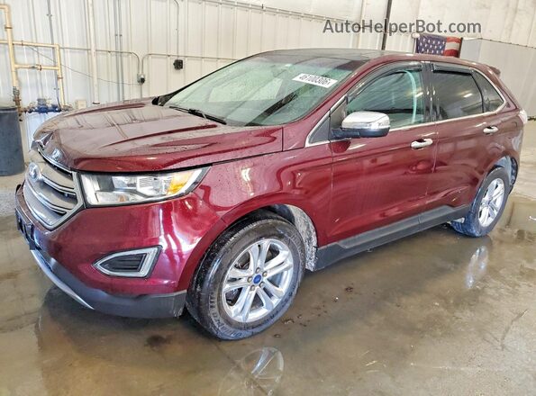 2FMPK4J86HBC08121 2017 FORD EDGE Темно-бордовый Передняя левая четверть