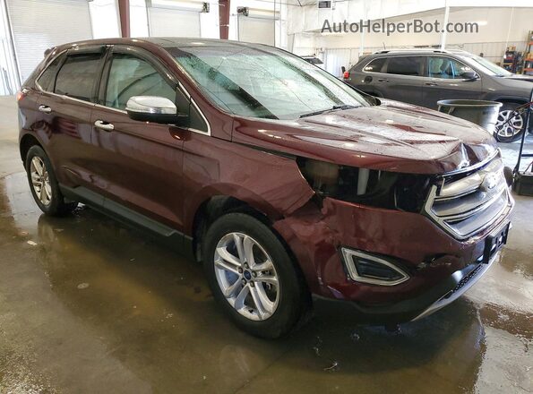 2FMPK4J86HBC08121 2017 FORD EDGE Темно-бордовый Передняя правая четверть